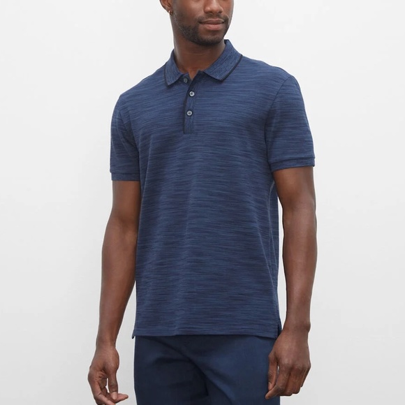 Space Dye Polo Shirt - New With Tags - NEVER WORN - Navy Mix